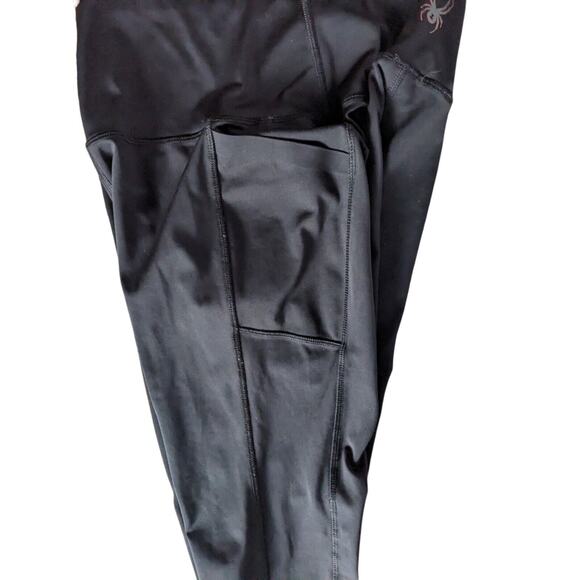 Spyder Active Women's Performance High Rise Black Legging For Athletics Or Home - Picture 4 of 4